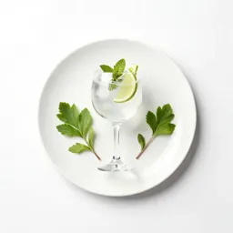 Gin and tonic with botanicals