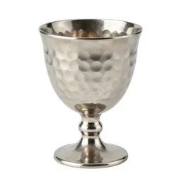 Goblet of hammered silver