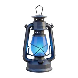Lantern of blue flame