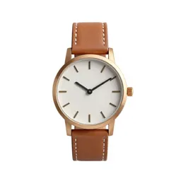 Wristwatch with a leather strap