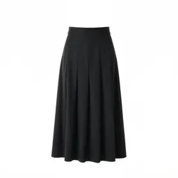 Sharply tailored pleated skirt