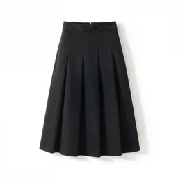 Workwear pleated skirt