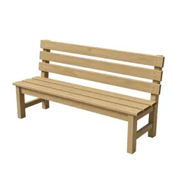 Garden bench with slats