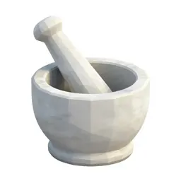 Marble mortar and pestle