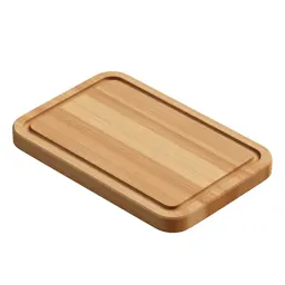 Wooden cutting board with a juice groove