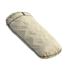 Sleeping bag rolled up