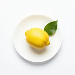 Lemon with a leaf