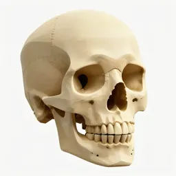 Human skull anatomical model