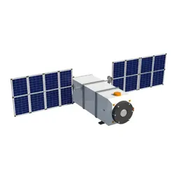 Satellite bus with solar wings