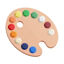 Artist palette with paint