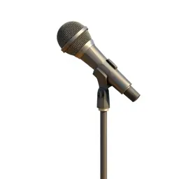 Boom microphone on a stand
