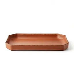 Leather valet tray