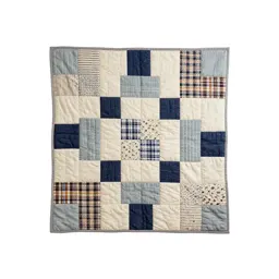 Patchwork quilt folded into a square