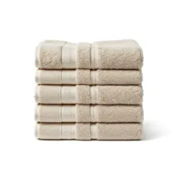 Set of stacked bath towels