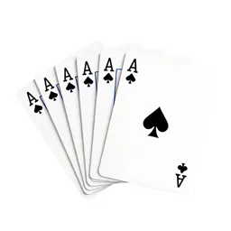 Deck of playing cards fanned out