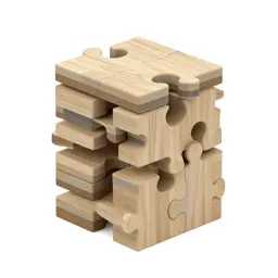 Jigsaw puzzle piece stack