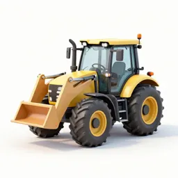 Tractor with a loader