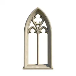 Gothic window tracery panel
