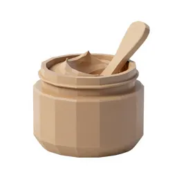 Clay mask jar with a spatula
