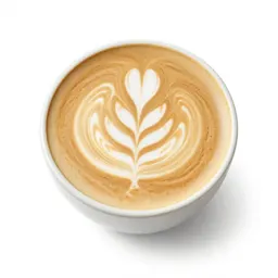 Flat white with latte art