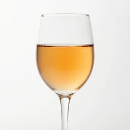 Glass of natural orange wine