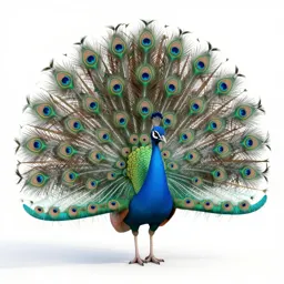 Peacock displaying