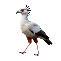 Secretary bird striding