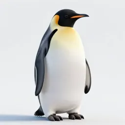 Emperor penguin with a chick