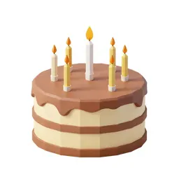 Birthday cake with candles