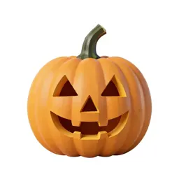 Carved pumpkin lantern