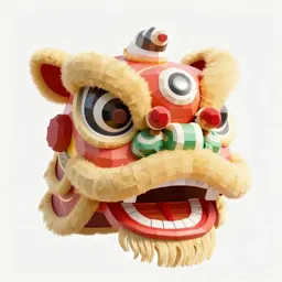 Lion dance head