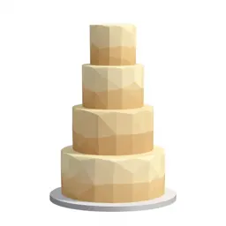 Tiered wedding cake