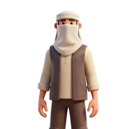 Desert nomad with a veiled face