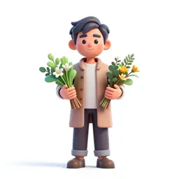 Village healer with herb bundles