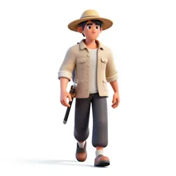 Wandering swordsman in a straw hat
