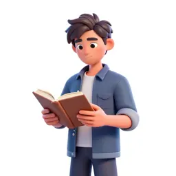 Young apprentice with a spellbook