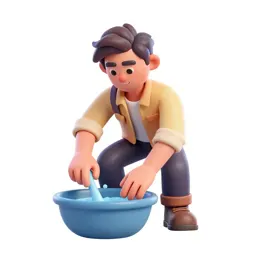 Frontier prospector panning