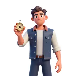 Pacific navigator with a star compass