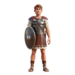 Roman legionary with a scutum
