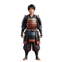Samurai in lacquered armour