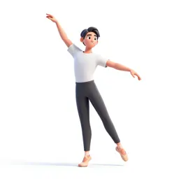 Ballet dancer in fourth position