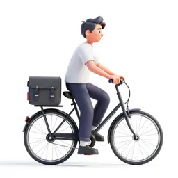 Bicycle courier with a messenger bag