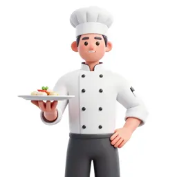 Chef plating a dish