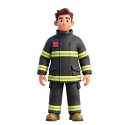 Firefighter in turnout gear
