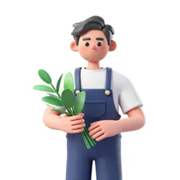 Florist arranging stems