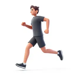 Long-distance runner mid-stride