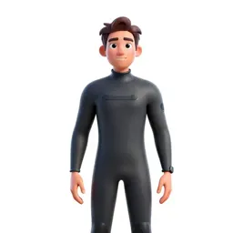 Marine biologist in a wetsuit
