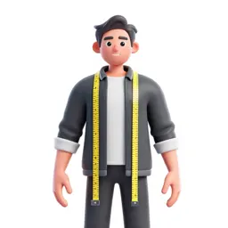 Tailor with a tape measure