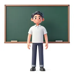 Teacher at a chalkboard