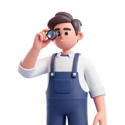 Watchmaker with a loupe